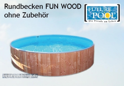 Rundschwimmbecken FUN WOOD, Ø 4,00 x 0,90 m