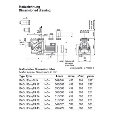 Skizze mit Bemaßung.