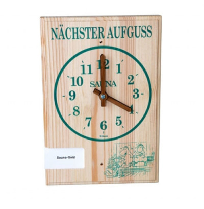 Sauna-Aufguss-Uhr mit Sortenkarten