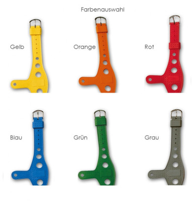 Die Bänder sind see- und chlorwasserfest. Edelstahlschließe unempfindlich gegen Chemikalien. Auch für Saunen geeignet. Hygienisch und widerstandsfähig. Erhältlich im 12er Pack, wahlweise 12 x eine Farbe oder Bunt gemischt (je 2 x grün, grau, rot, gelb, or