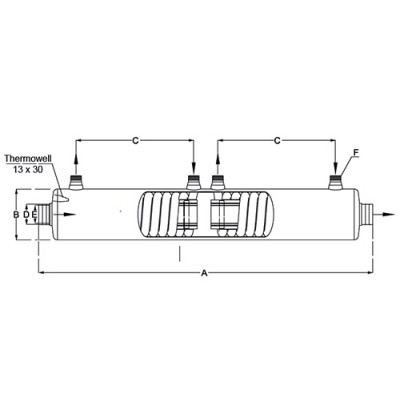 Dapra Wärmetauscher Edelstahl, 175 kW