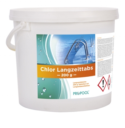 Chlor Langzeittabs <br />200 g - 5 kg Eimer
