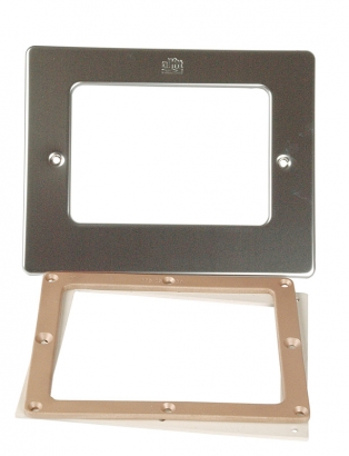 Skimmer Flanschsatz und Blendrahmen V4A für Folienbecken