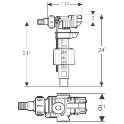 Niveauregler mechanisch für VA Skimmer Slim