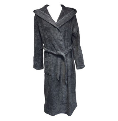 Hochwertiger Walkfrottier-Bademantel mit Kapuze für Damen und Herren in verschiedenen Größen. Für Damen und Herren. Größe S/M, L/XL.