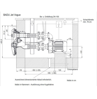 BADUJET Einbau-Gegenstromanlage Wave | Fertigmontagesatz