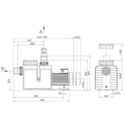 Poolpumpe Badu Profi 32 - 1,30 kW / 230 V/400V