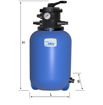 Sandfilterbehälter aus Polypropylen ø300 | ø400 | ø500 mm