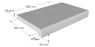 Athen Beckenrandstein für Rechteck Standard Beckenin Anthracite Black Athen Beckenrandstein für Rechteck Standard Beckenin Anthracite Black