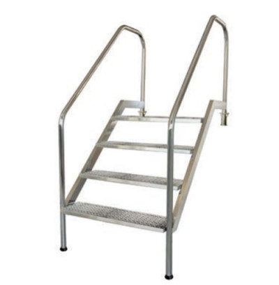 DIN Einbautreppe aus Edelstahl 4 Stufen DIN Einbautreppe aus Edelstahl 4 Stufen