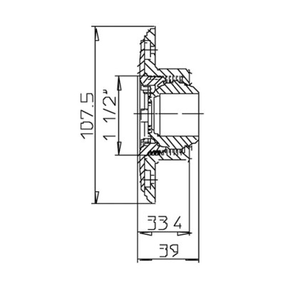 Einströmdüse mit Kugel DIN für Ocean® Mauerdurchführung M5 deluxe schwarz