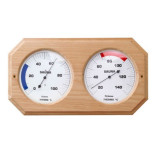 XL-Hygrotherm in Holz, 2x160 mm Skala