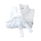 Velour-Bademantel weiß Velour-Bademantel weiß