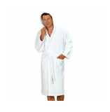 Frottee-Bademantel mit Kapuze - weiß Frottee-Bademantel mit Kapuze - weiß