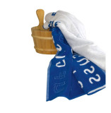 Wedeltuch vom deutschen Saunabund, blau-weiß Wedeltuch vom deutschen Saunabund, blau-weiß