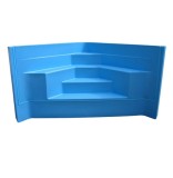 Acryl-Ecktreppe mit 4 Stufen - 150cm hoch Acryl-Ecktreppe mit 4 Stufen - 150cm hoch