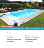 Fertigbecken Modell Roma Komplet-Set mit Sicherheitsabdeckung Fertigbecken Modell Roma Komplet-Set mit Sicherheitsabdeckung