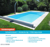 Fertigbecken Modell Detente 7 Komplett-Set mit Oberflur Rollladenabdeckung Fertigbecken Modell Detente 7 Komplett-Set mit Oberflur Rollladenabdeckung