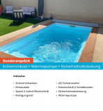 Fertigbecken Modell Baby Pool, Komplet-Set mit Sicherheitsabdeckung Fertigbecken Modell Baby Pool, Komplet-Set mit Sicherheitsabdeckung