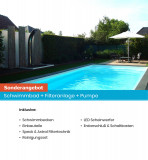 Fertigbecken Modell Orlando 7, Becken-Set mit Filteranlage und Pumpe Fertigbecken Modell Orlando 7, Becken-Set mit Filteranlage und Pumpe