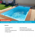 Fertigbecken Modell Baby Pool, Becken-Set mit Rollladenabdeckung Fertigbecken Modell Baby Pool, Becken-Set mit Rollladenabdeckung