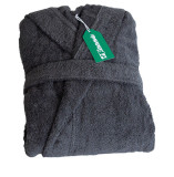 Frottee-Bademantel mit Kapuze - anthrazit Frottee-Bademantel mit Kapuze - anthrazit