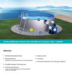 Stahlwandpool in Rundform - Starter-Set Stahlwandpool in Rundform - Starter-Set