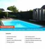 Fertigbecken Modell Orlando 6, Komplet-Set mit Rollladenabdeckung Fertigbecken Modell Orlando 6, Komplet-Set mit Rollladenabdeckung