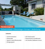 Fertigbecken Modell Plaisance 700 Junior, Becken-Set mit Oberflur Rollladenabdeckung Fertigbecken Modell Plaisance 700 Junior, Becken-Set mit Oberflur Rollladenabdeckung