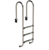 Tiefbeckenleiter enge Ausladung - Holm Ø43 V2A Tiefbeckenleiter enge Ausladung - Holm Ø43 V2A