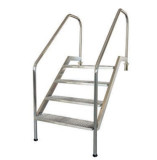 DIN Einbautreppe aus Edelstahl 3 Stufen DIN Einbautreppe aus Edelstahl 3 Stufen