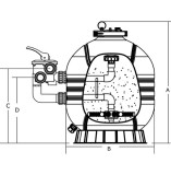 Sandfilterkessel MFS24| Farbe grau Ø 600