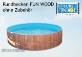 Rundschwimmbecken FUN WOOD 3,50 x 1,20 m, ohne Holzverkleidung