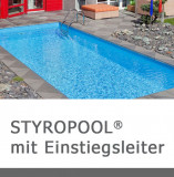 Styropor Rechteckbecken-Komplett-Set, 1,25 m tief