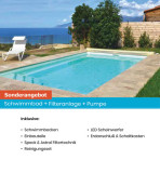 Fertigbecken Modell Nova Confort, Becken-Set mit Filteranlage und Pumpe