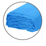 PVC - Ersatzhüllen 0,8 mm, für Rechteckbecken – adriablau, Höhe 150 cm