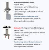 Tiefbeckenleiter enge Ausladung - Holm Ø43 V2A